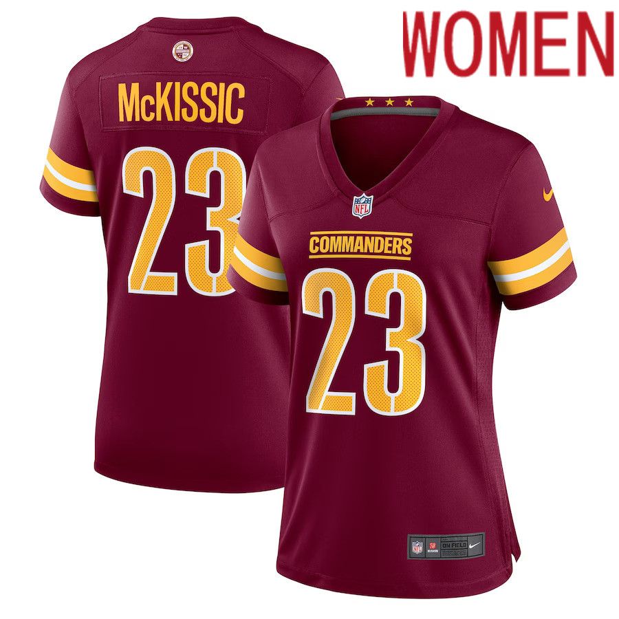 Women Washington Commanders #23 J.D. McKissic Nike Burgundy Game NFL Jersey